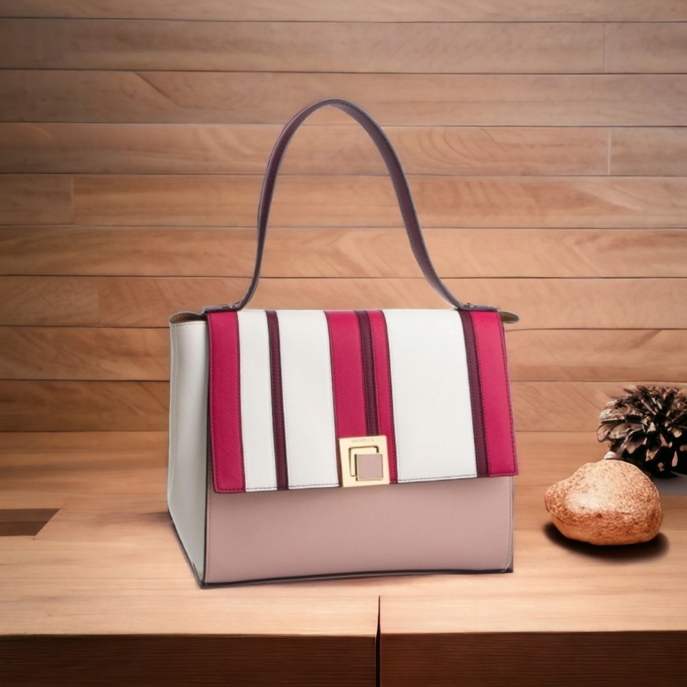 Marella Grained Leather Shoulder Bag multi changeable looks with Shoulder strap - Picture 1 of 11